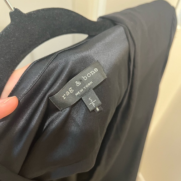 Rag & Bone Black Sheer Sleeve Blouse - Picture 6 of 12